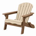 Adirondack Gartenstuhl 84 x 80 x 98 cm Kunststoff in Holzoptik Beige Braun klappbar