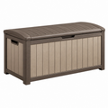 Aufbewahrungsbox 120 x 57 x 63 cm Kunststoff Taupe für den Außenbereich mit Klappdeckel